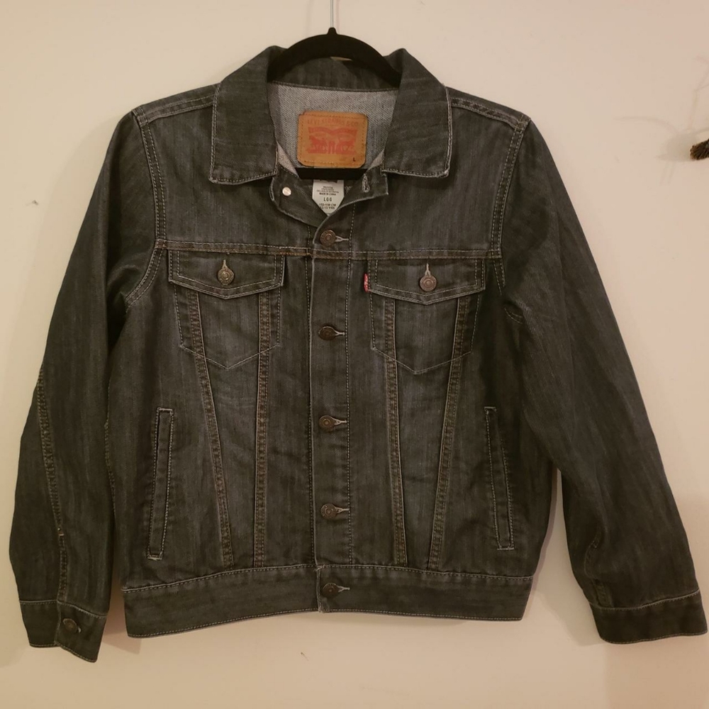 Levi's Dark Wash Denim Jean Trucker Jacket (see size notes!)